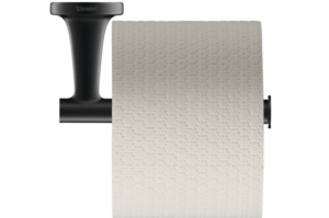 Duravit toalettpappershållare Starck T med en toalettpappersrulle.