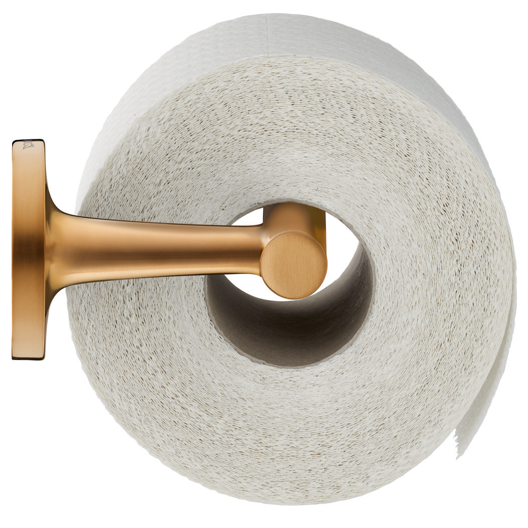 Duravit toalettpappershållare Starck T med en toalettpappersrulle.