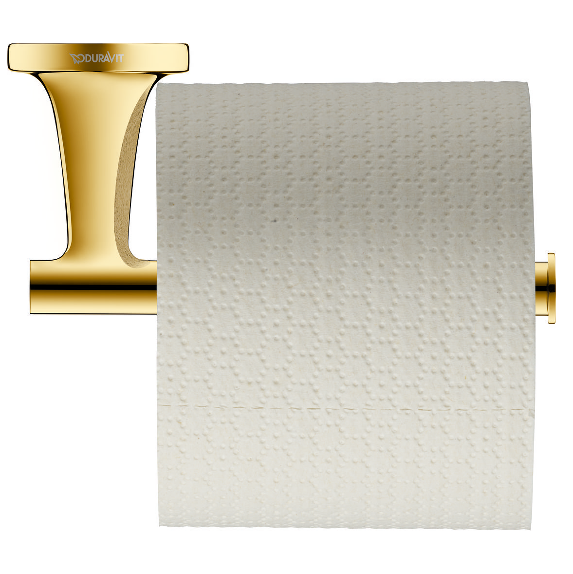 Duravit toalettpappershållare Starck T med en toalettpappersrulle.