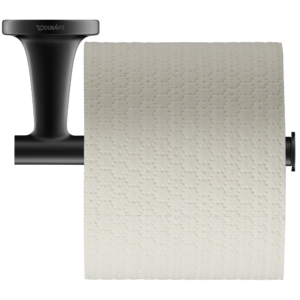 Duravit toalettpappershållare Starck T med en toalettpappersrulle.