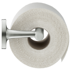 Duravit toalettpappershållare Starck T med en toalettpappersrulle.
