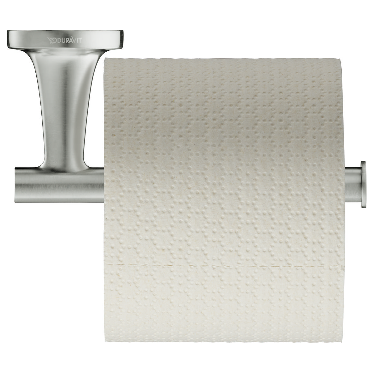 Duravit toalettpappershållare Starck T med en toalettpappersrulle.