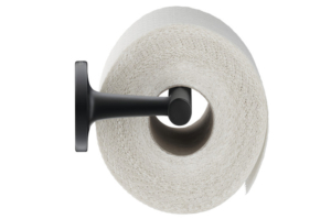 Duravit toalettpappershållare Starck T med en toalettpappersrulle.