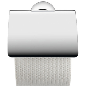 Duravit toalettpappershållare med toalettpappersrulle.
