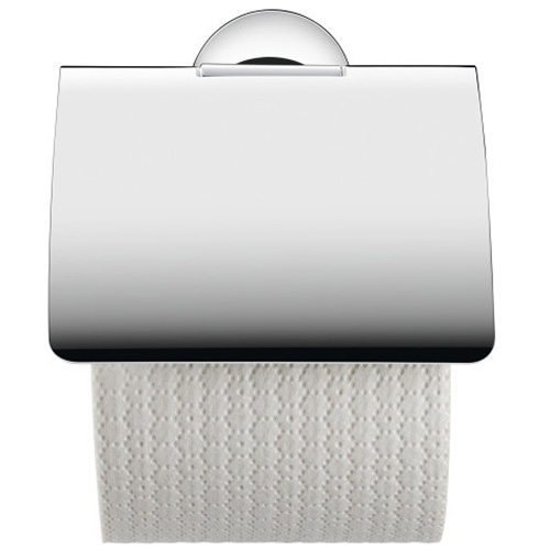 Duravit toalettpappershållare med toalettpappersrulle.