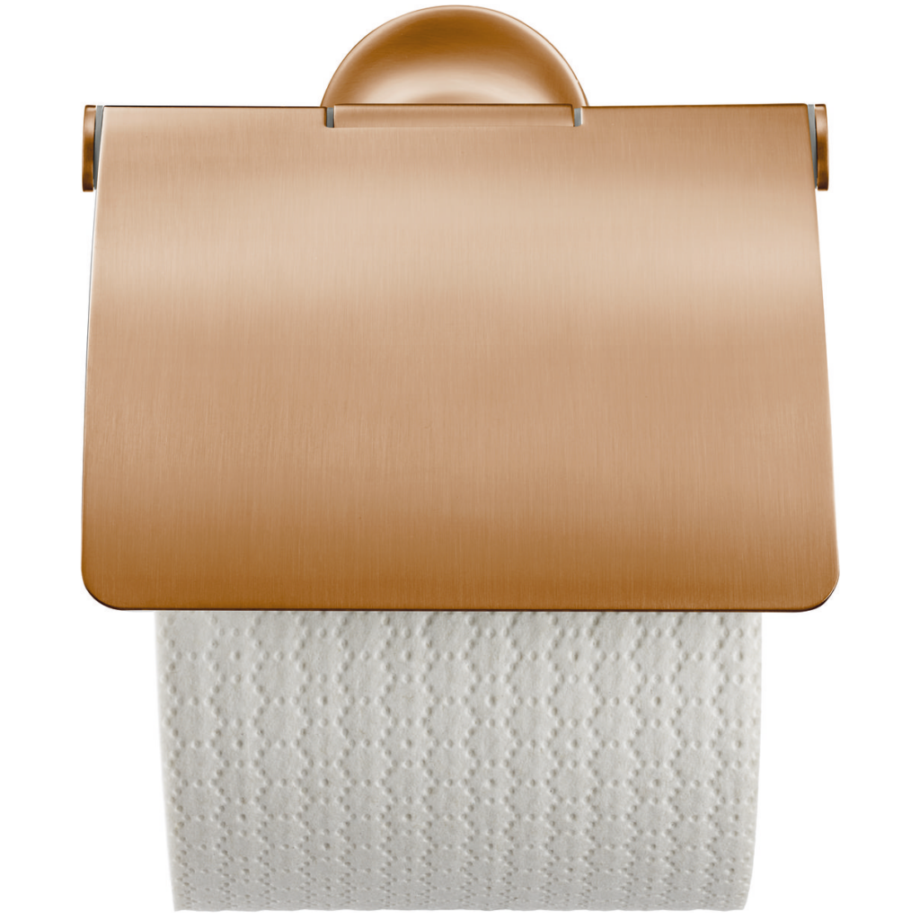 Duravit toalettpappershållare med toalettpappersrulle.