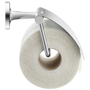 Duravit toalettpappershållare med toalettpappersrulle.