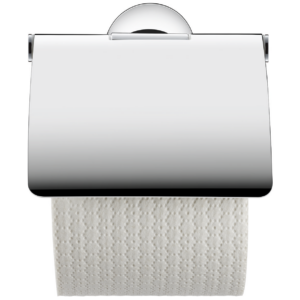 Duravit toalettpappershållare med toalettpappersrulle.
