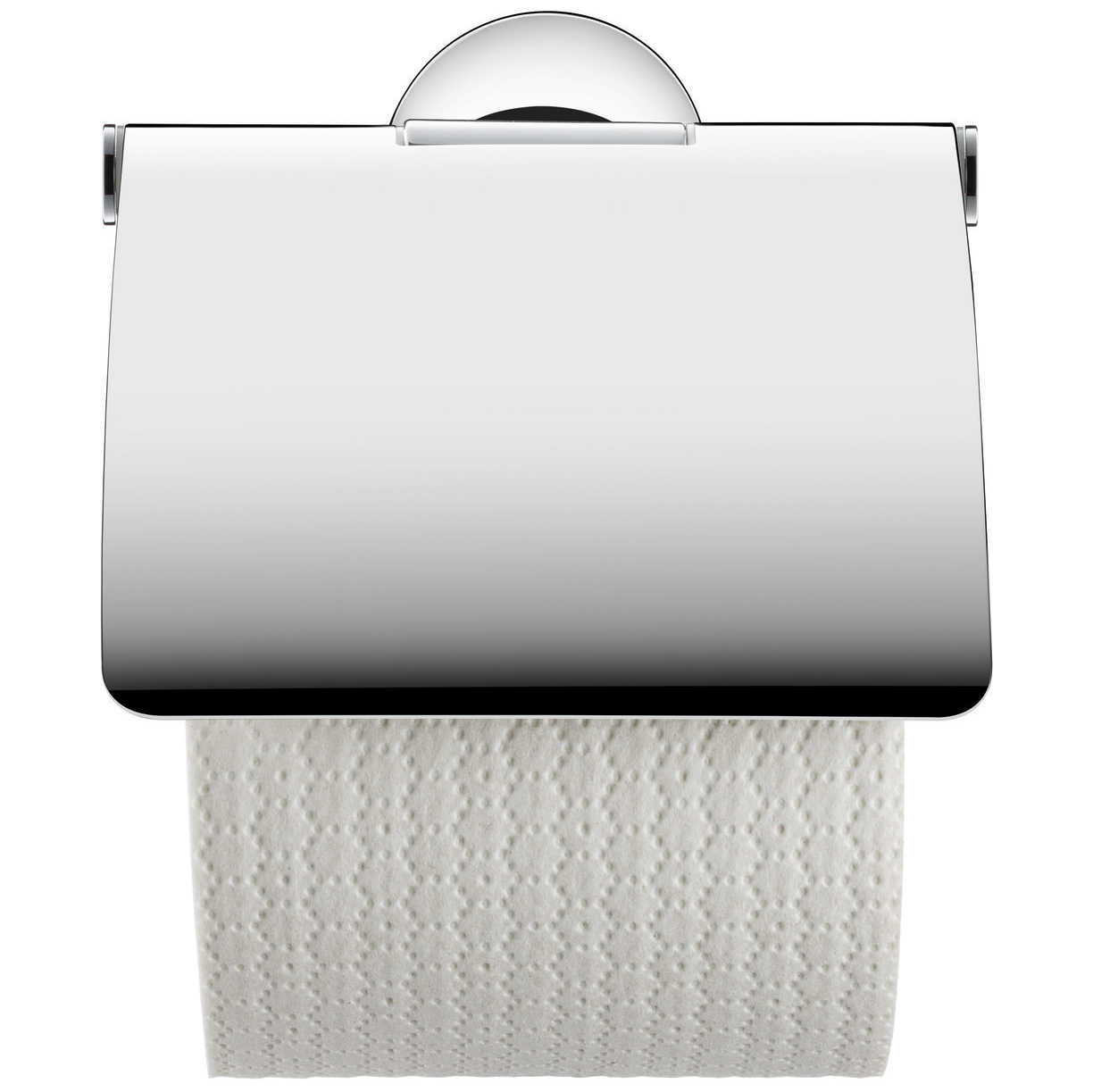 Duravit toalettpappershållare med toalettpappersrulle.