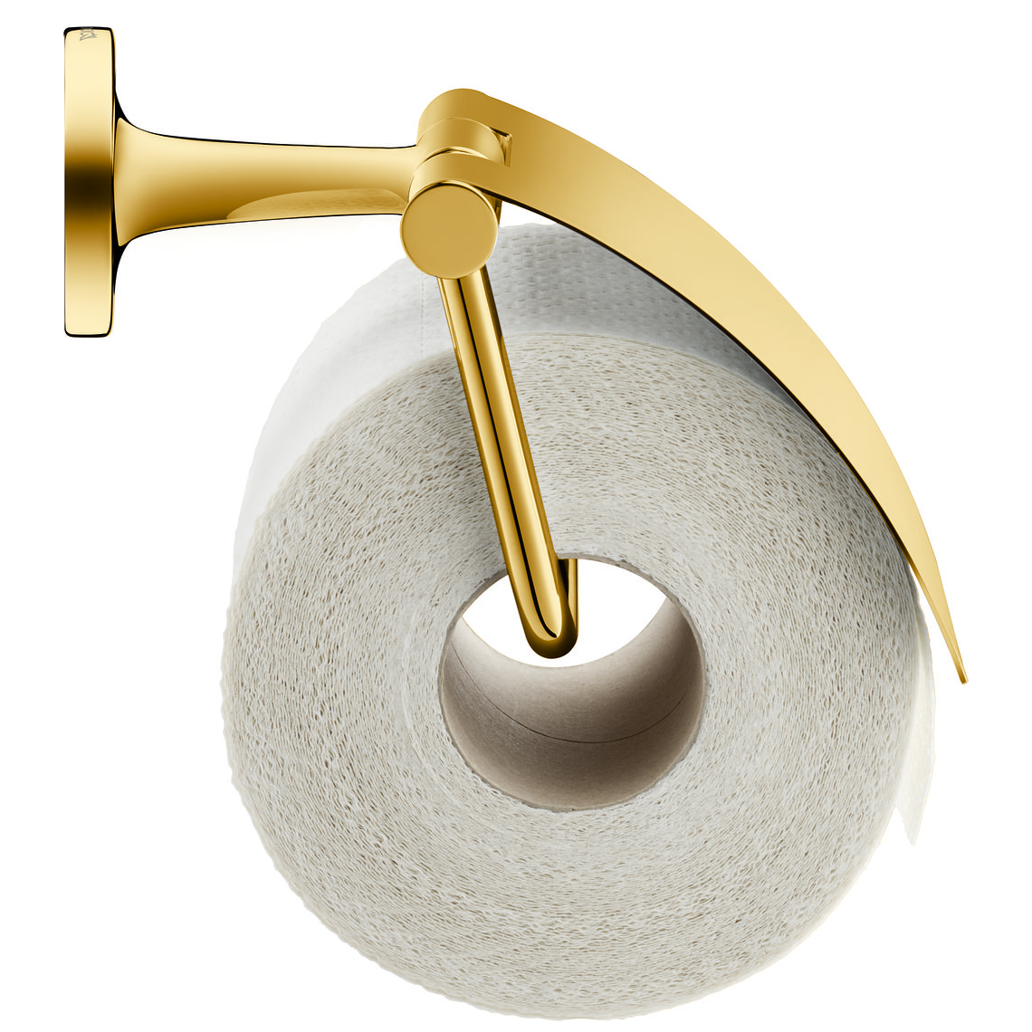 Duravit toalettpappershållare med toalettpappersrulle.