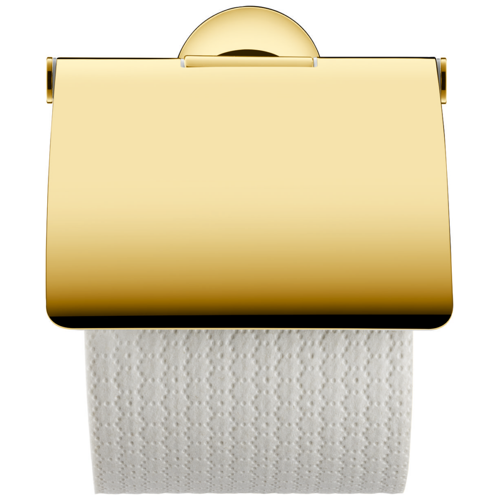 Duravit toalettpappershållare med toalettpappersrulle.