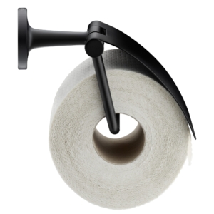 Duravit toalettpappershållare med toalettpappersrulle.