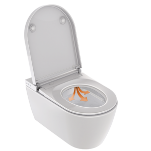 Starck f Lite SensoWash vägghängd toalett.