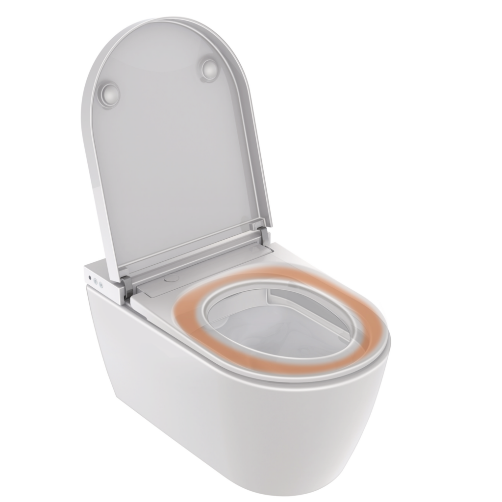 Starck f Lite SensoWash vägghängd toalett.