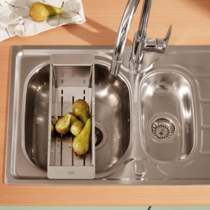 Cosmopolitan sköljskål från Grohe i en köksmiljö.