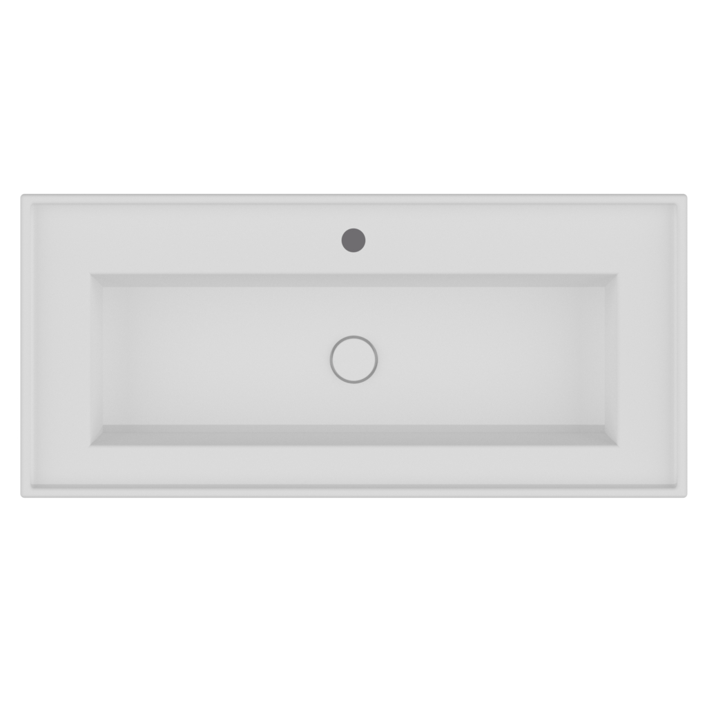 Tinetto ett vitt tvättställ för inbyggnad.