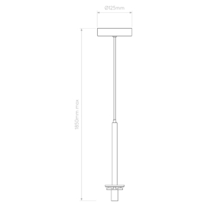 Tacoma Pendant taklampa från Astro ritning.