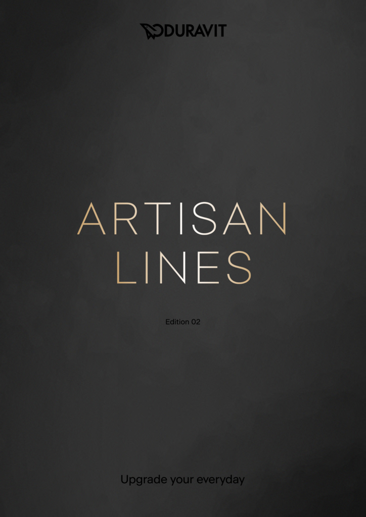 En närbild på en katalog från Duravit.