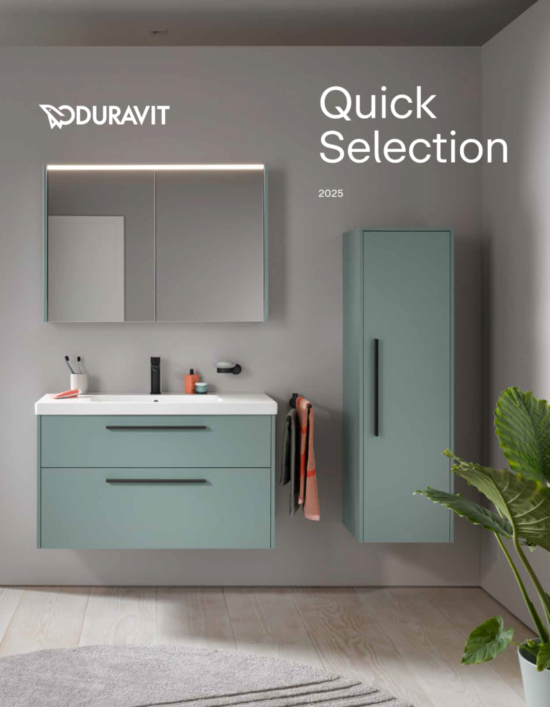 En närbild på en katalog från Duravit.