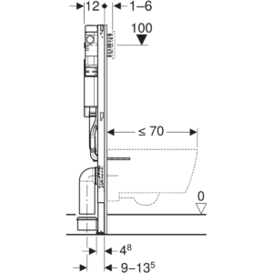 Ritining svart-vit på Sigma 112 fixtur från sida
